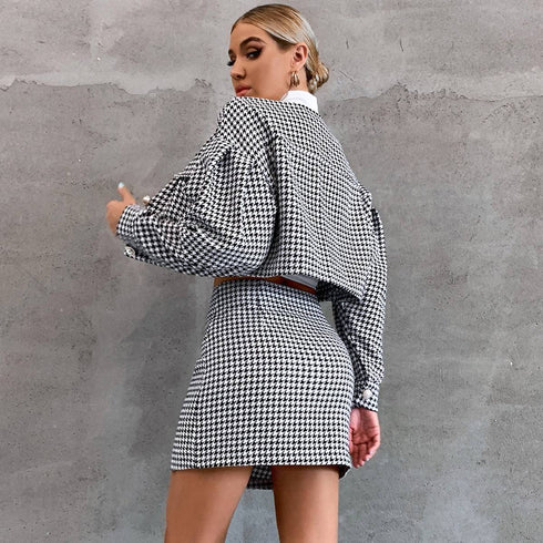 Tight-Fitting Dress Top Jacket Suit
